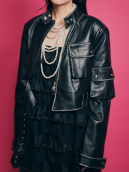 ヴィンテージフェイクレザージャケット – VAYRELL