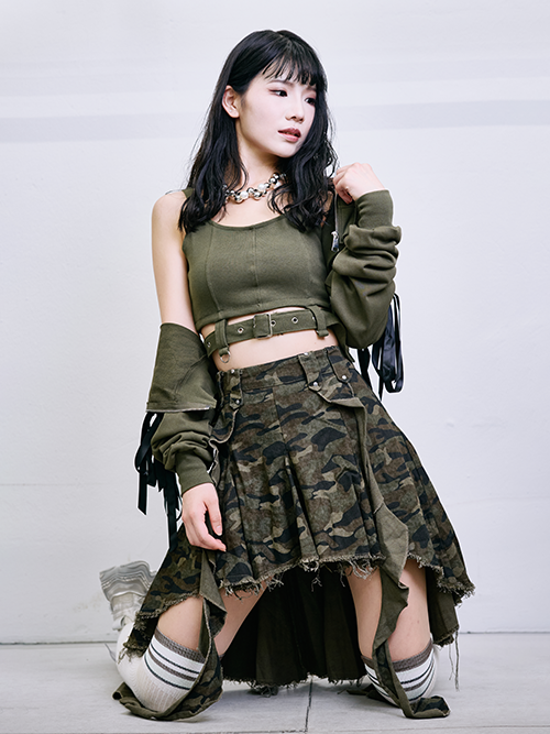 ショートフーディー・キャミセット