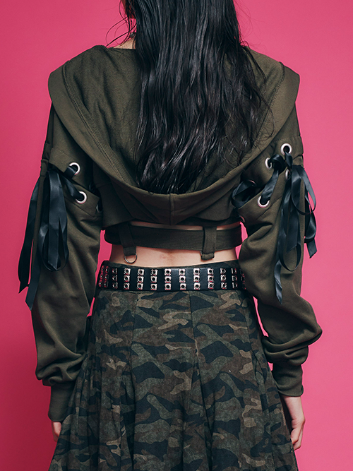 ショートフーディー・キャミセット