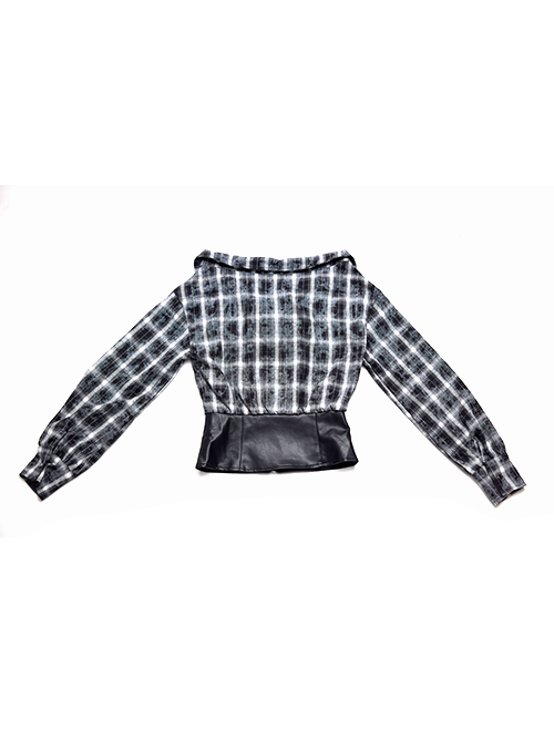 ZIP UPチェックTOPS