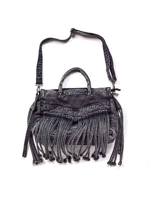 アシッドフリンジデニムBAG