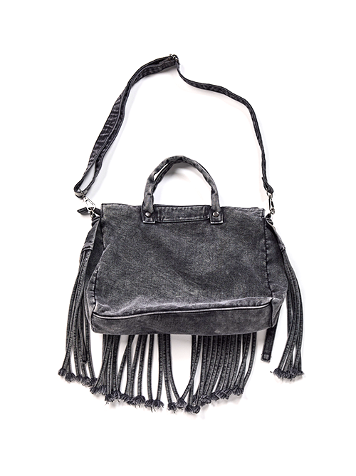 アシッドフリンジデニムBAG